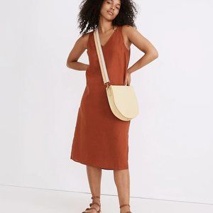 Madewell - Petite Linen-Blend V-Neck Tank Dress - Size XXSmall